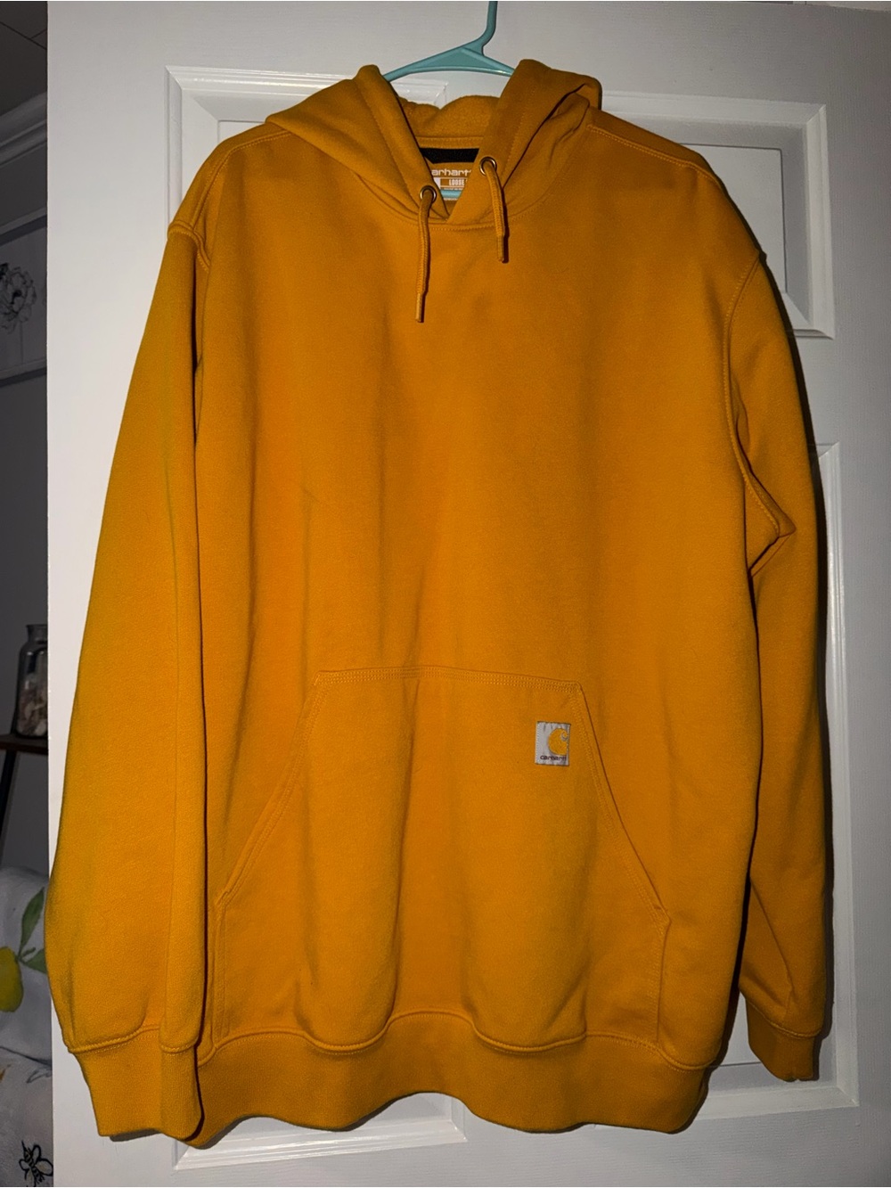 Carhartt Men's Pullover Hoodie in Mustard Yellow